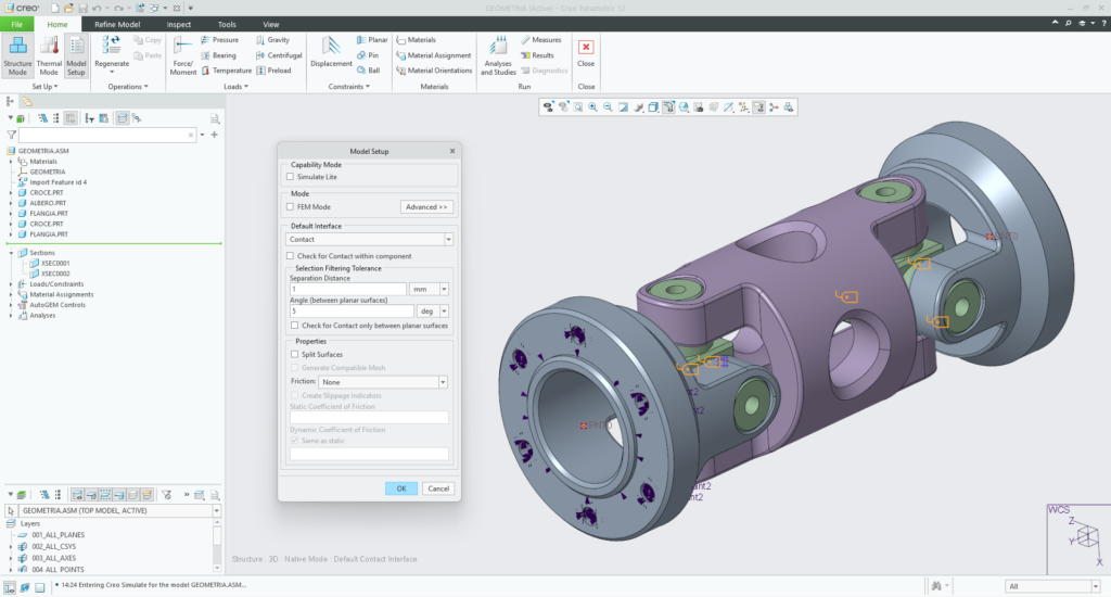 CAD model Creo Simulate